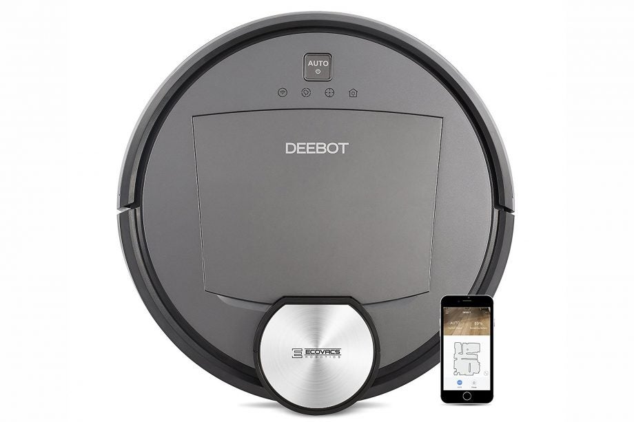 Ecovacs Deebot R95 robotic vacuum with smartphone control app.