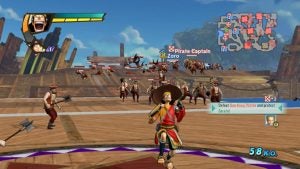 Screenshot of gameplay from One Piece Pirate Warriors 3 Deluxe Edition