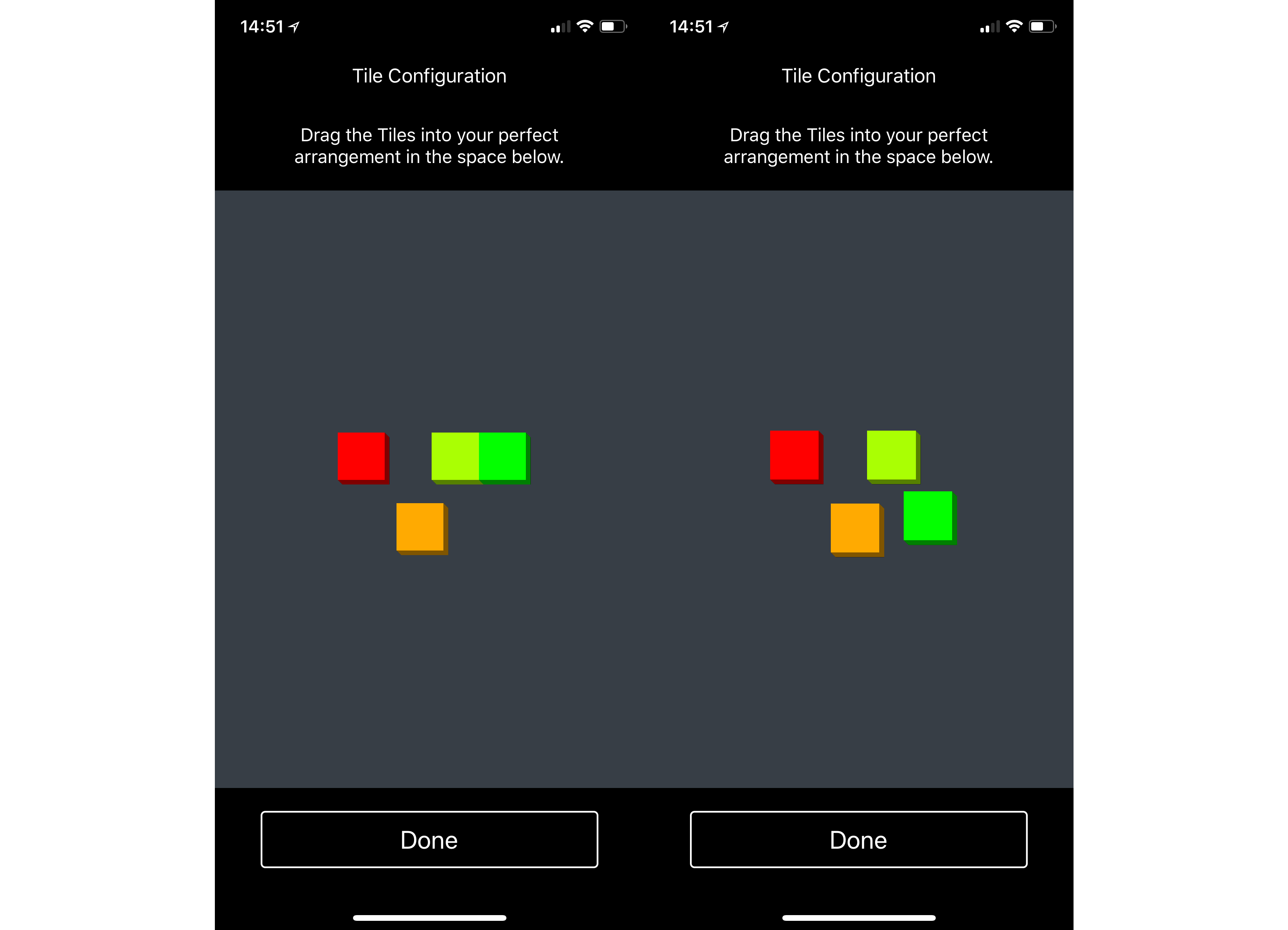 Screenshot of LIFX Tile configuration interface on a smartphone.