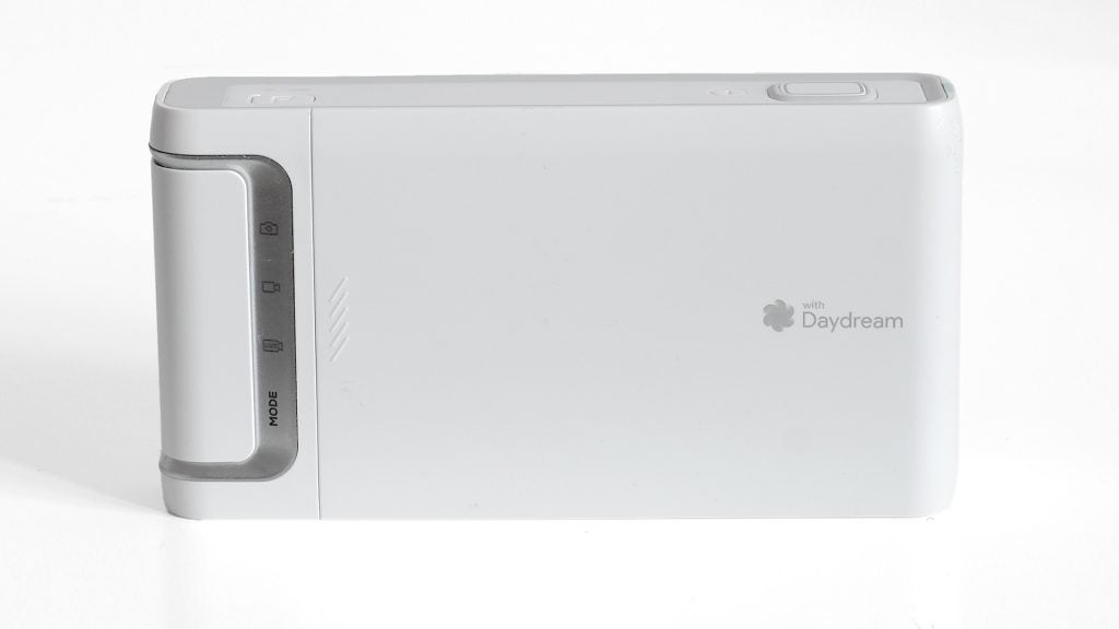 Lenovo Mirage Camera with Daydream on white background.Lenovo Mirage Camera with Daydream compatibility on white background.