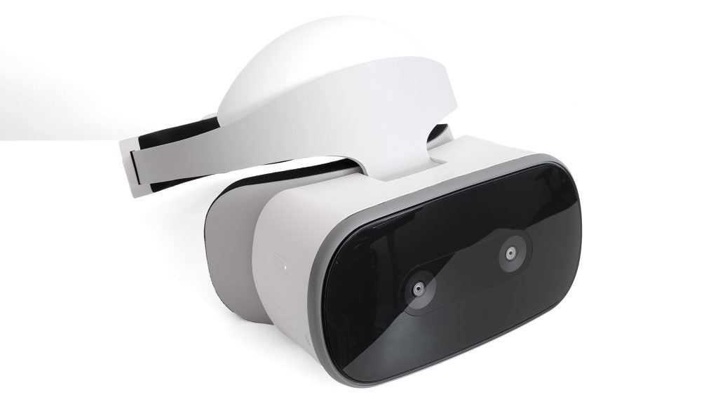 Lenovo Mirage Solo VR headset on white background.