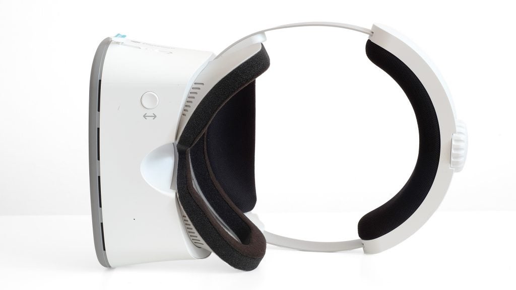 Lenovo Mirage Solo VR headset on white background.