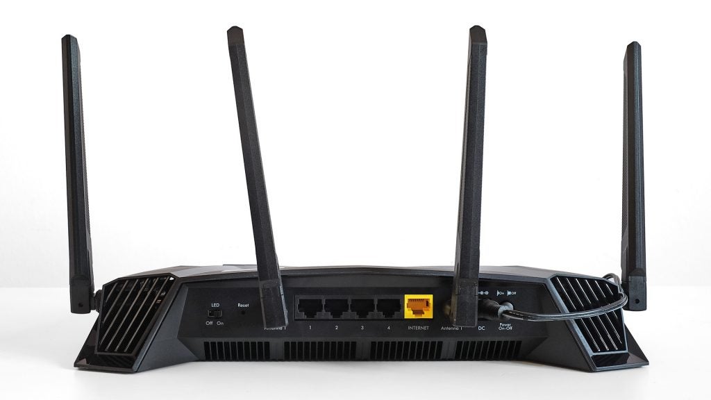 Netgear Nighthawk XR500 Pro gaming router on white background.