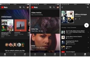YouTube MusicScreenshot of YouTube Music's hotlist screen displaying new, cool and trending content