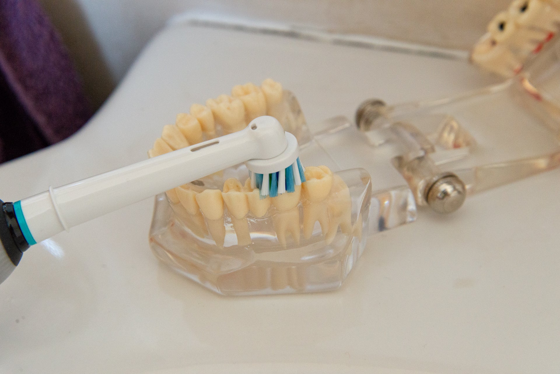 Oral-B Genius 9000 cleaning test teeth