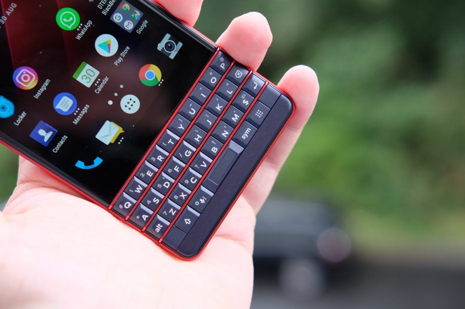 BlackBerry Key2 LE first-look keyboard closeup