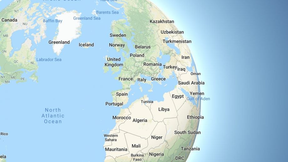 Google Maps globe