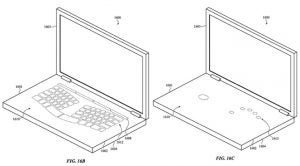 Labelled diagrams of MacBook keyboard's patent ideas