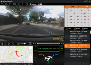 Screenshot of MiVue Manager displaying a clip from car