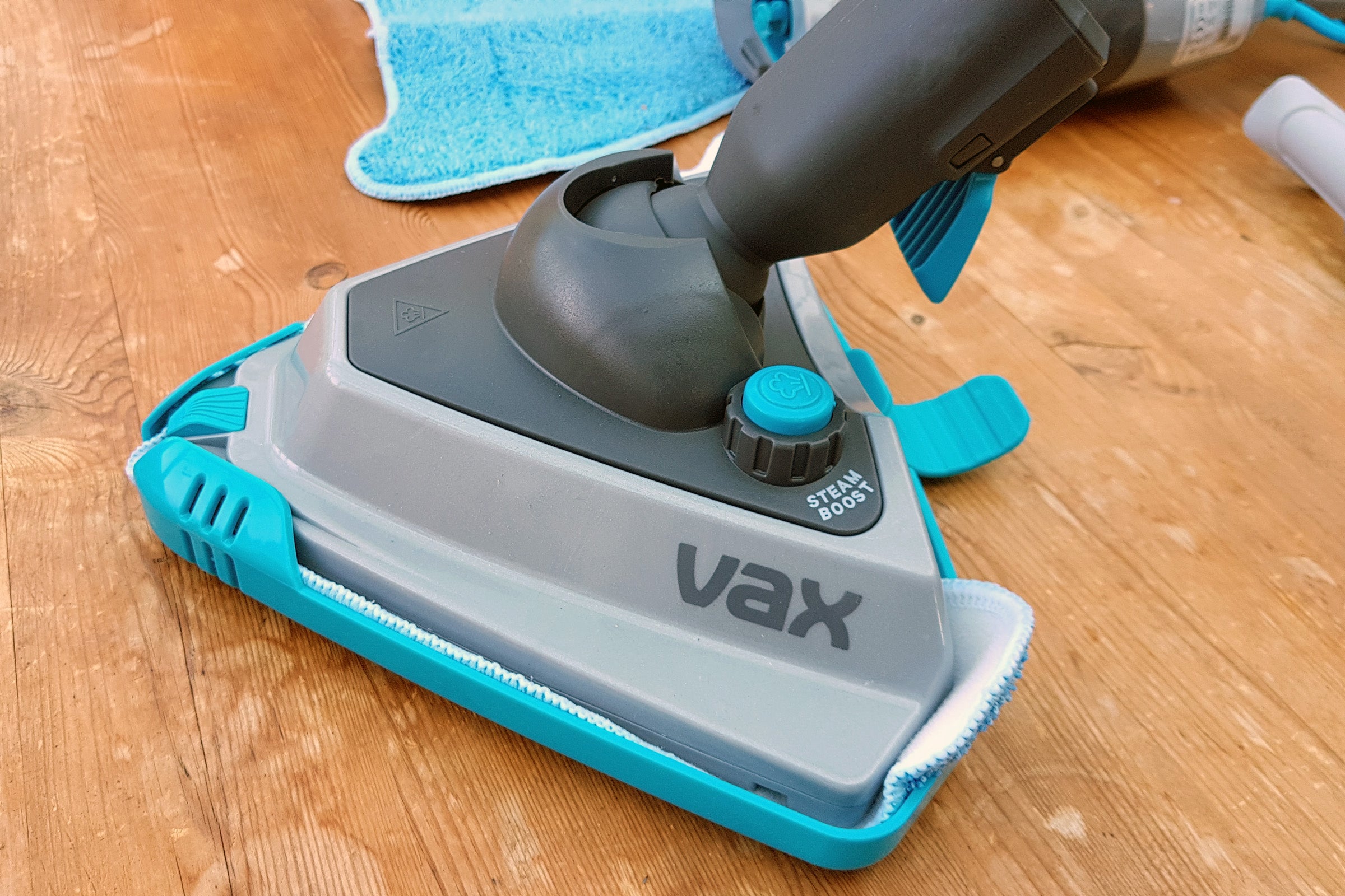Close up view of a Vax SteamFresh S82 vaccum cleaner's handle