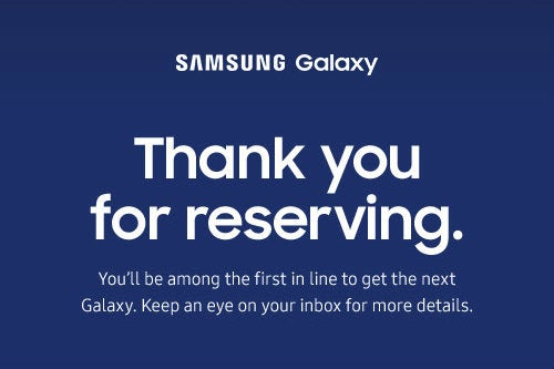 A wallpaper of Samsung Galaxy about Thank you for reserving