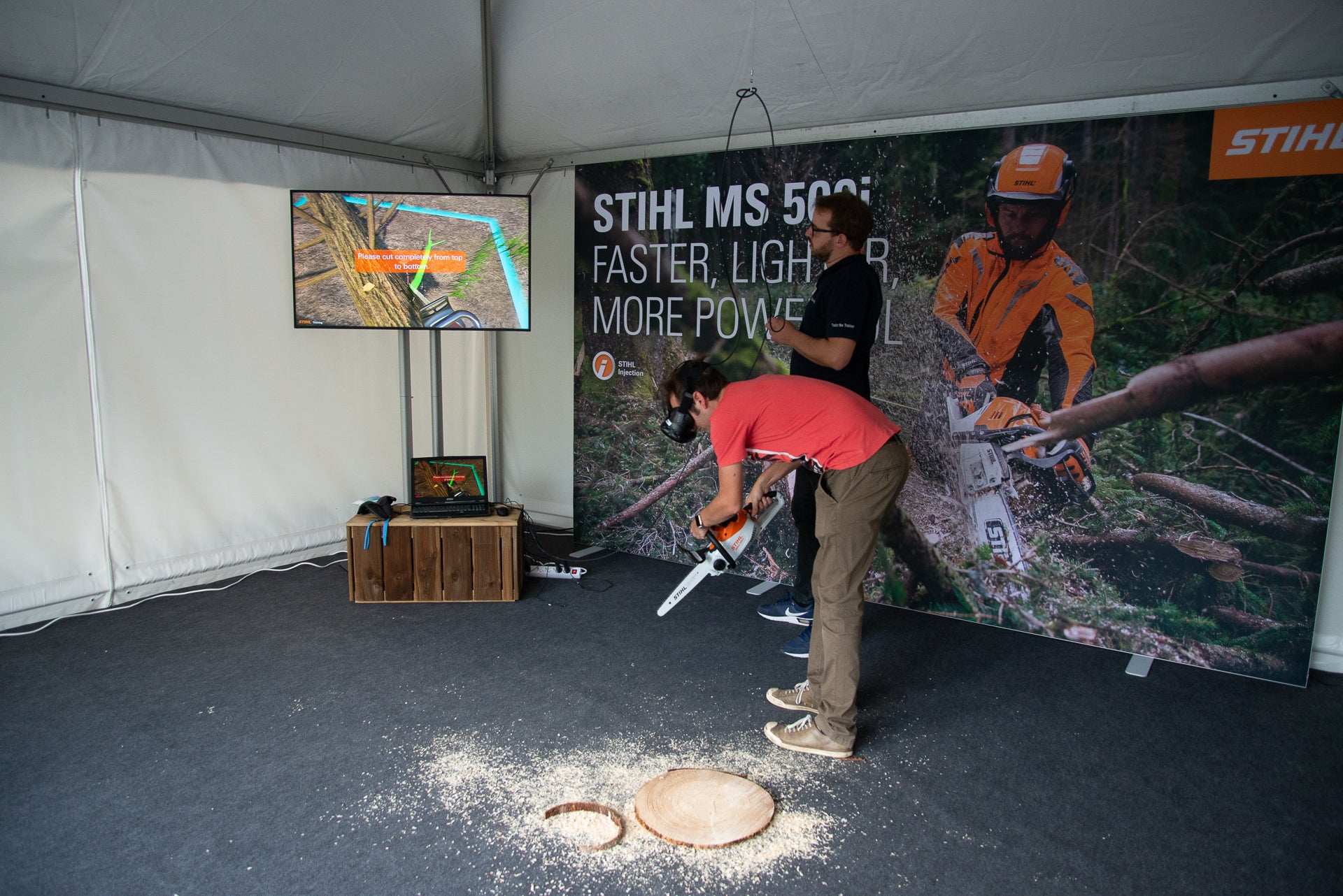 Stihl Chainsaw VR in use