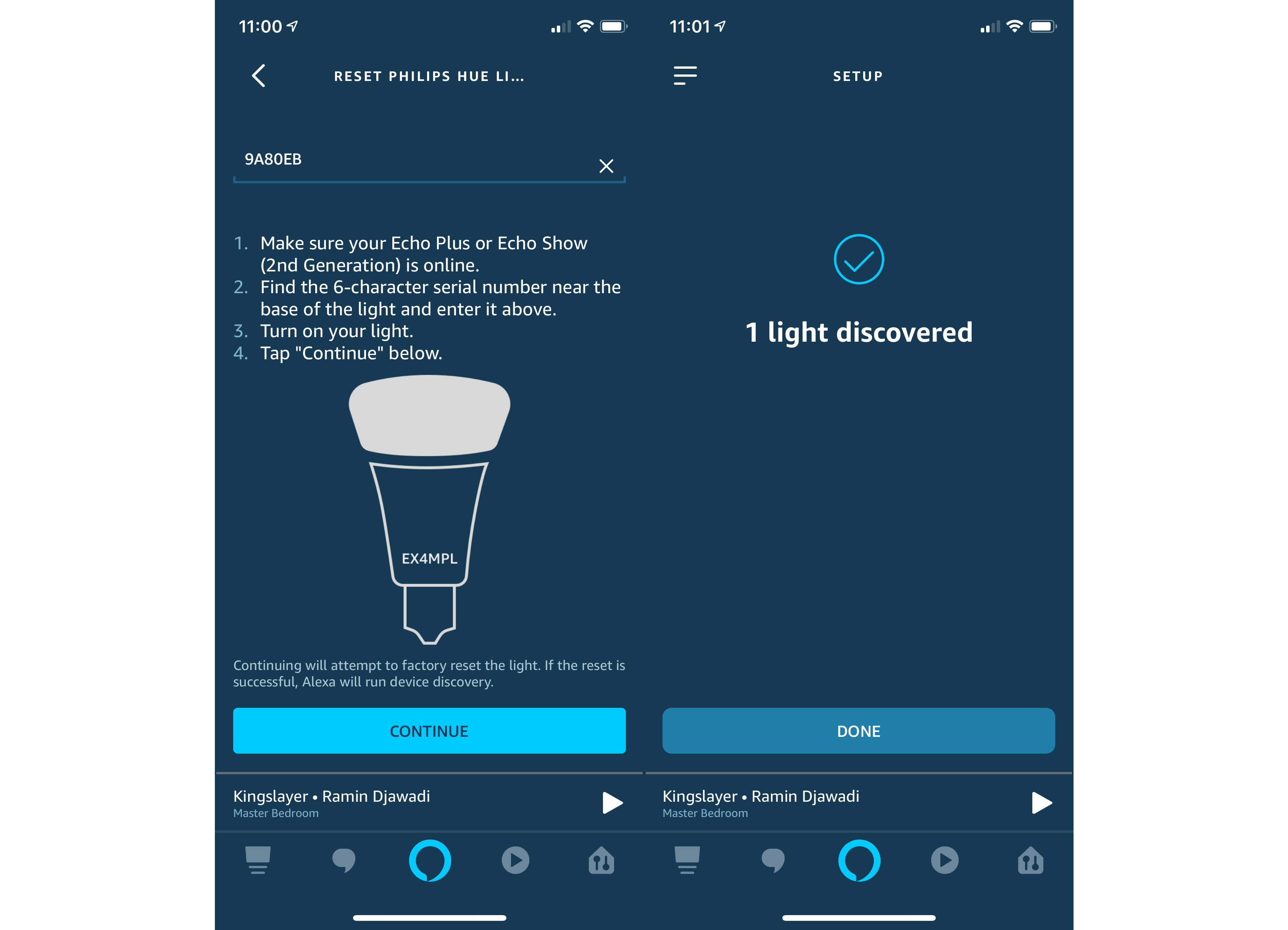 Amazon Alexa App - add light