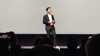 Pete Lau on stage at the OnePlus 6T launch