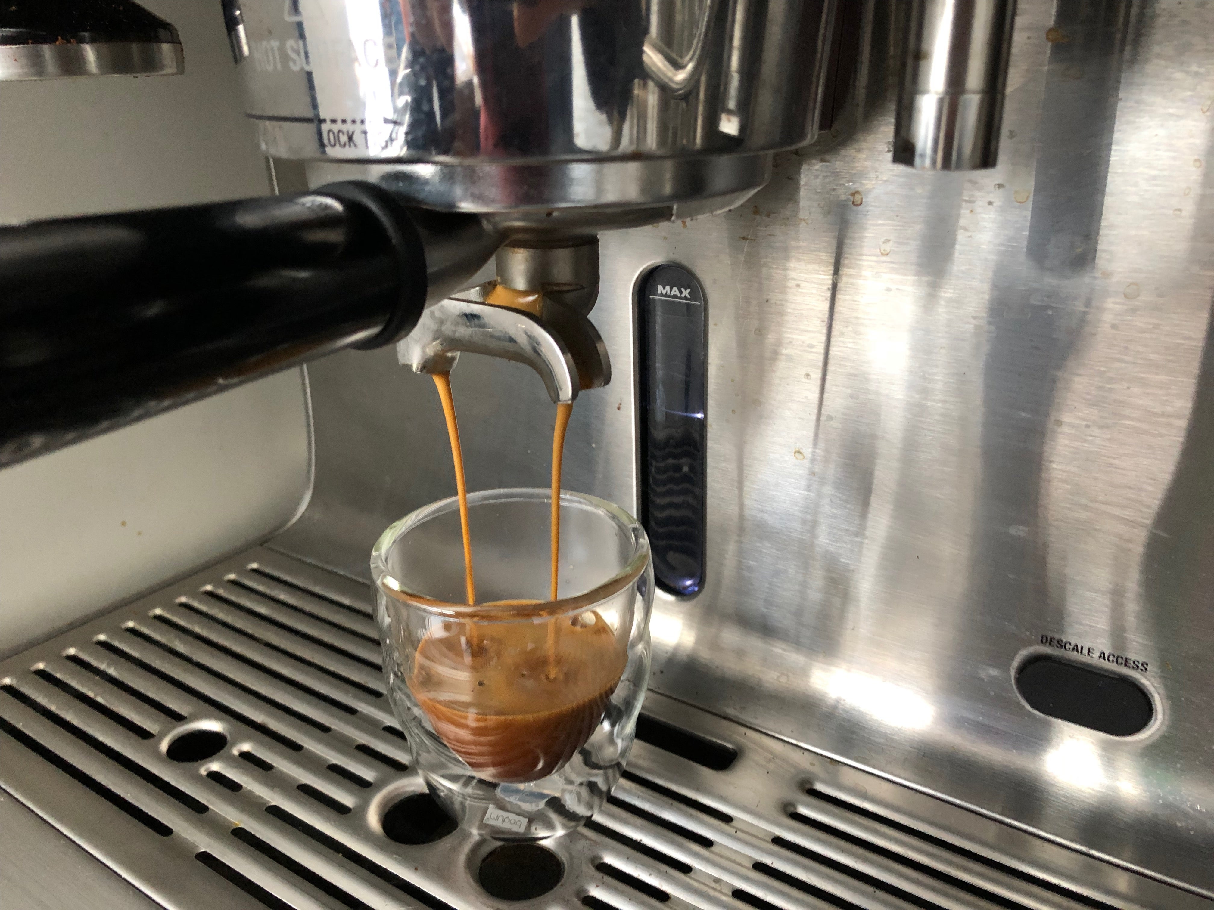 Espresso pouring