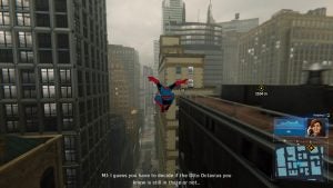 Screenshot of a scene from a game called Marvels Spider Man