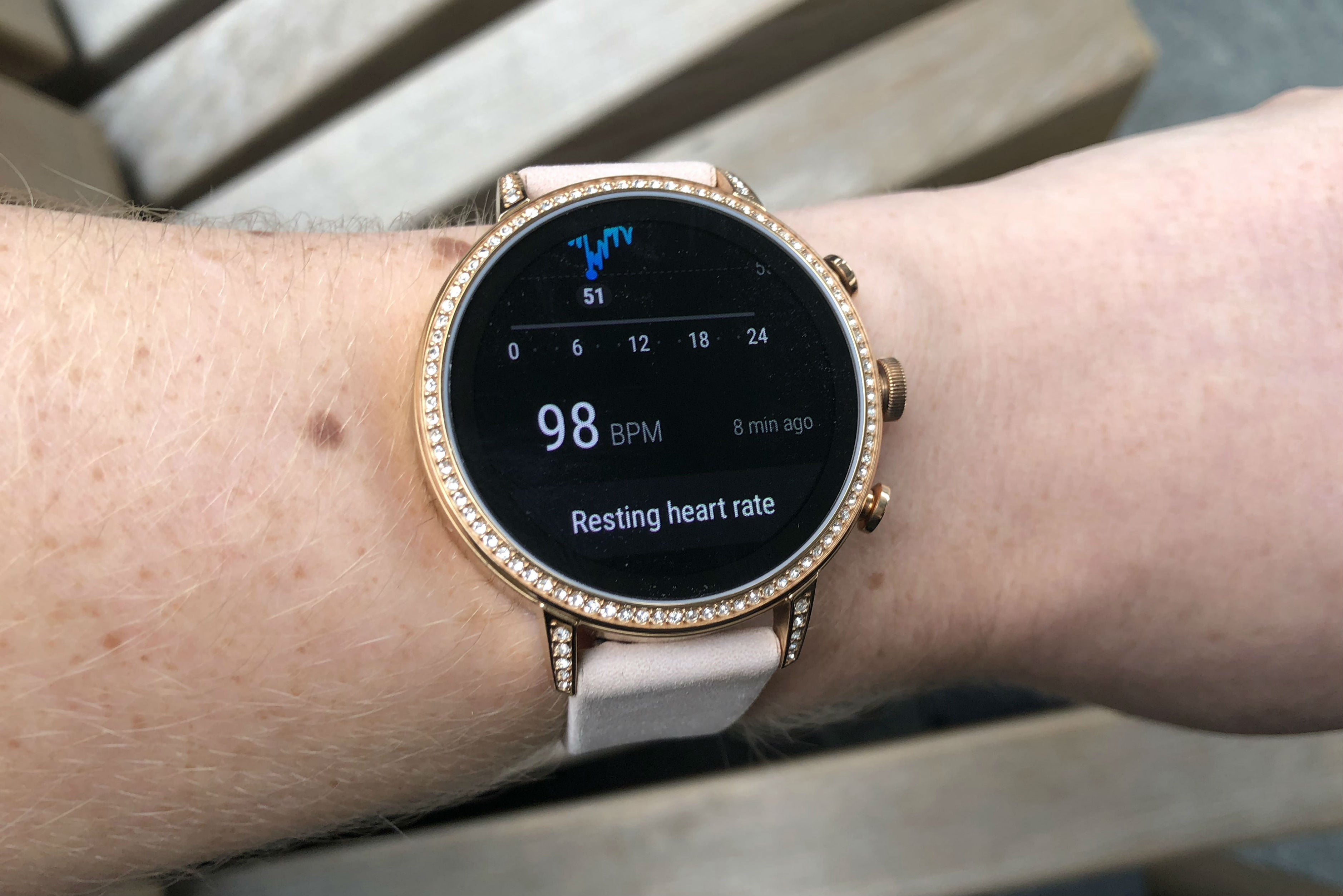 Fossil Q Venture HR review - resting heart rate