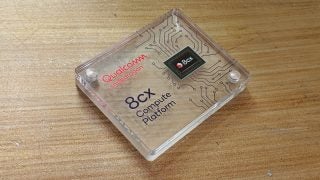 Qualcomm Snapdragon 8cx in case on table