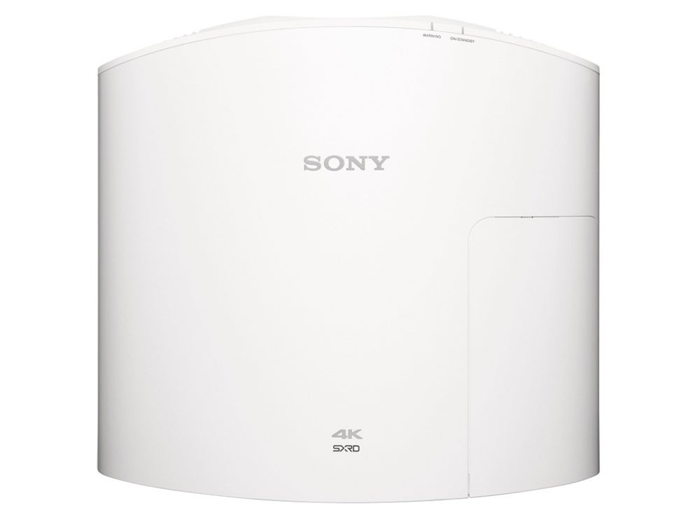 Sony VPL-VW570ESA picture of white Bosch WAT286H0GB washing machine standing on white background, side viewPicture of a black Panasonic GX700B standing on a white background