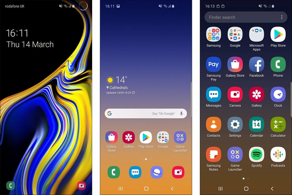 Samsung Galaxy S10e One UI screenshots 1 2 3