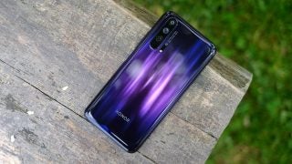 Honor 20 Pro back angled on table