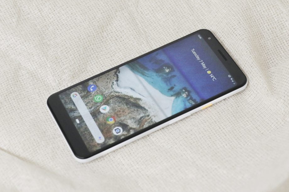 Google Pixel 3a XL front angled