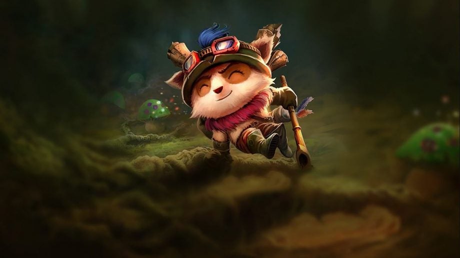 A wallpaper of Teemo from a game called League of Legends