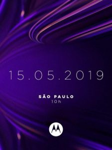 A wallpaper of Motorola One Vision launch in 10 hours