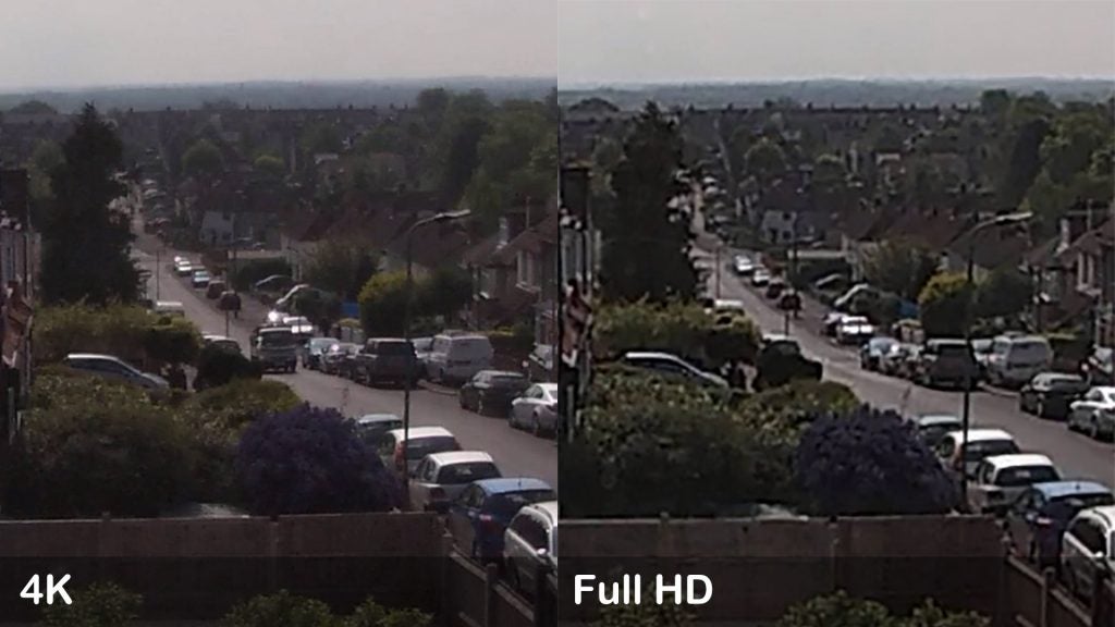 Two same images in different qualities - 4K and Full HD