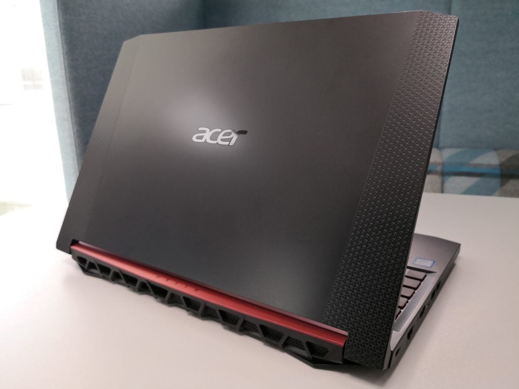 Acer Nitro 5 (AN515-54) review - laptop open, a-side visible