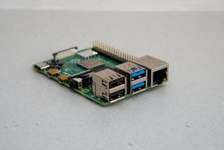 Raspberry Pi 4 Model B USB ports and Gigabit Ethernet