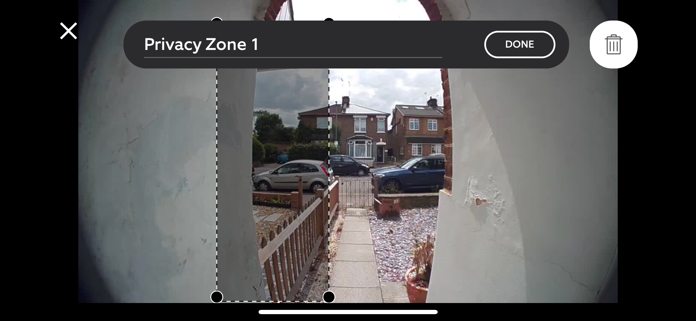 Ring Door View Cam privacy zone