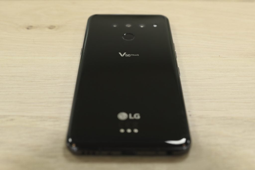 LG V50 back straight bottom up