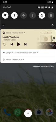 Spotify Android widget