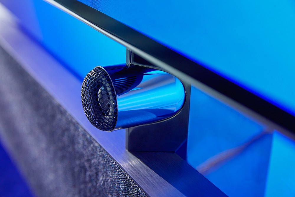 Close up view of Philips OLED 984 TV's tweeter