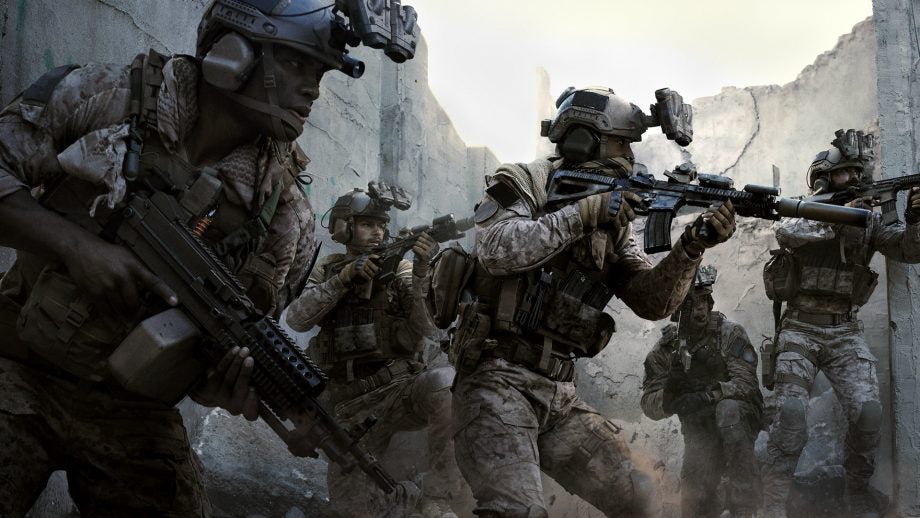 A wallpaper of a game called Call of Duty: Modern Warfare