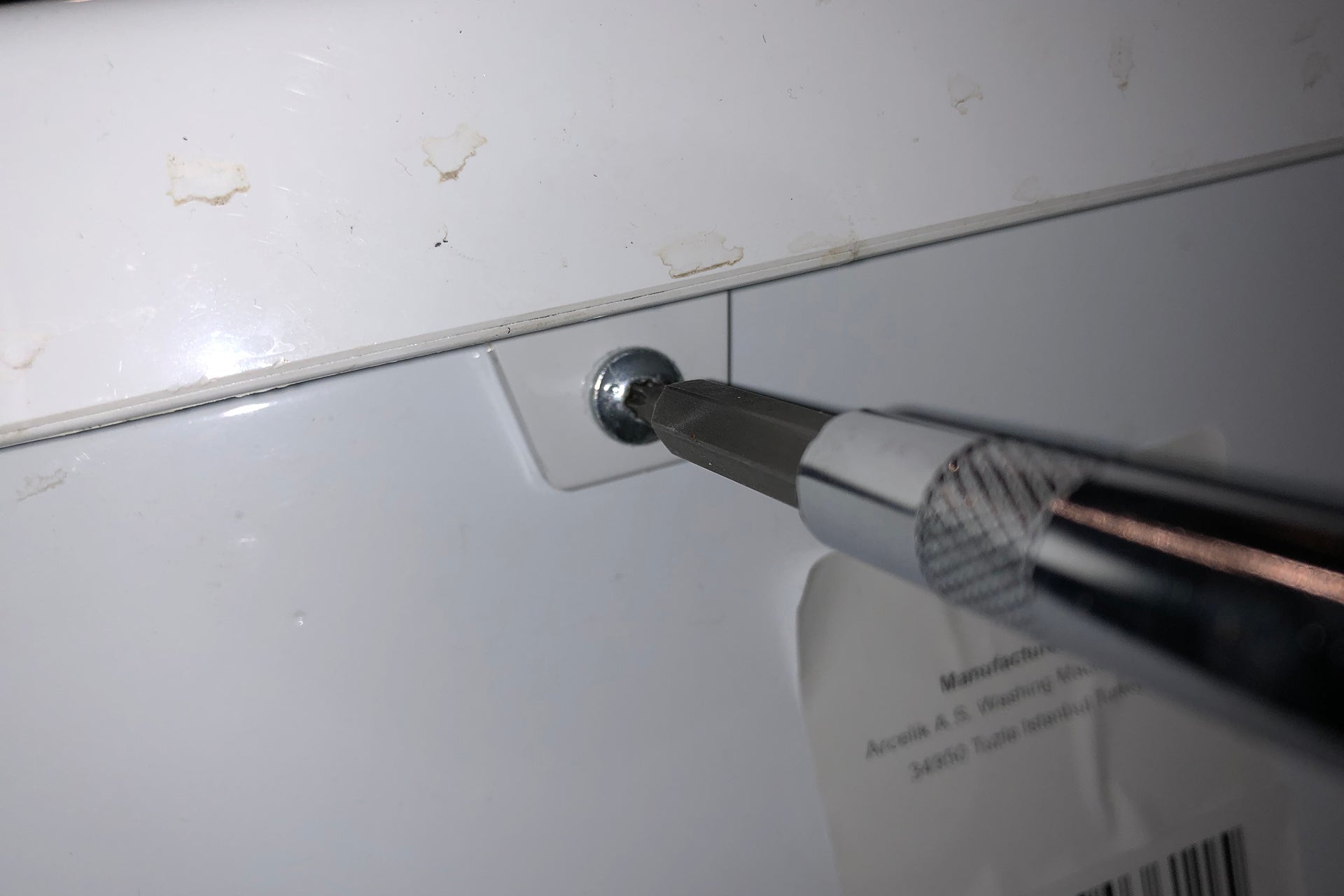 Washer Dryer unscrew top
