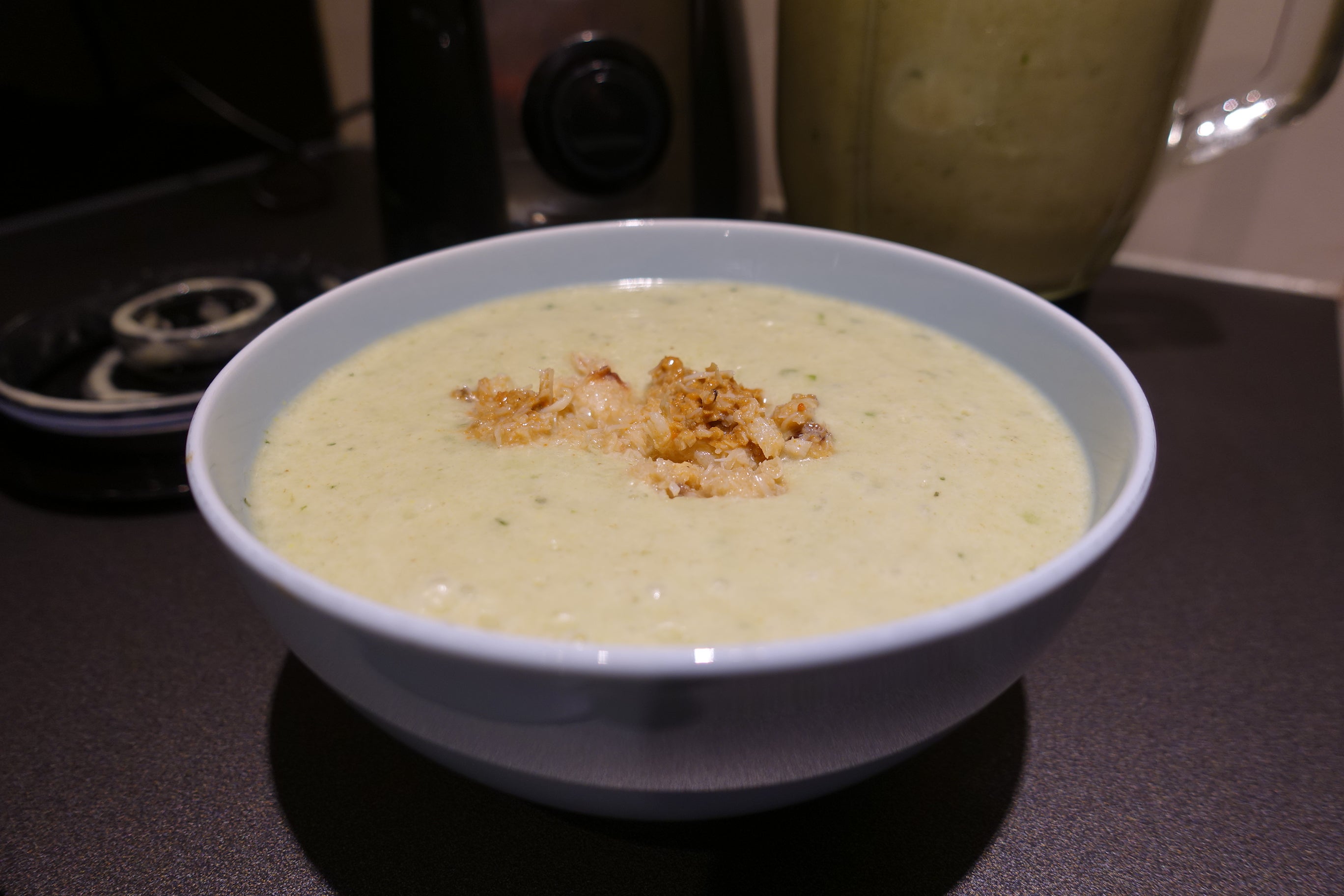 a bowl of cold soup