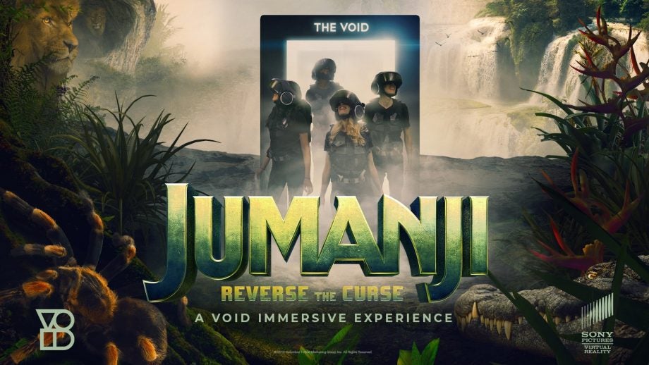 A wallpaper of Jumanji Reverse the Curse game's VR experience