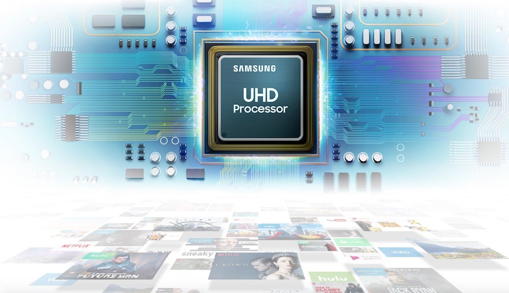 Samsung UE55RU8000A picture of a wallpaper of Samsung UHD processor