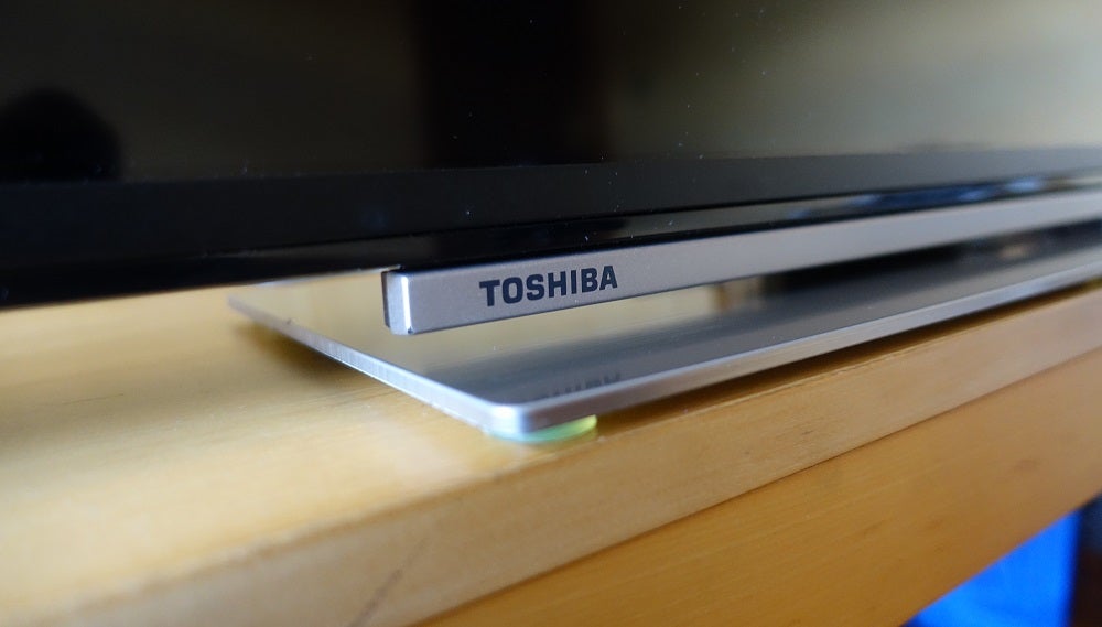 Close up image of Toshiba 55UL5A63DB TV's stand