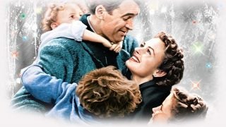 A picture of a wallpaper of a movie called It's a Wonderful Life