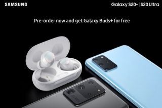 galaxy buds and S20 pre order page
