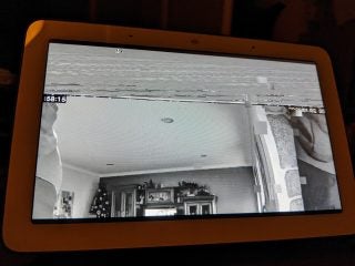 A picture of a tablet displaying hindered survelliance, Google Home Xiaomi Bug