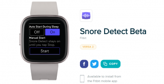 Picture of a wallpaper of Fitbit snore detection