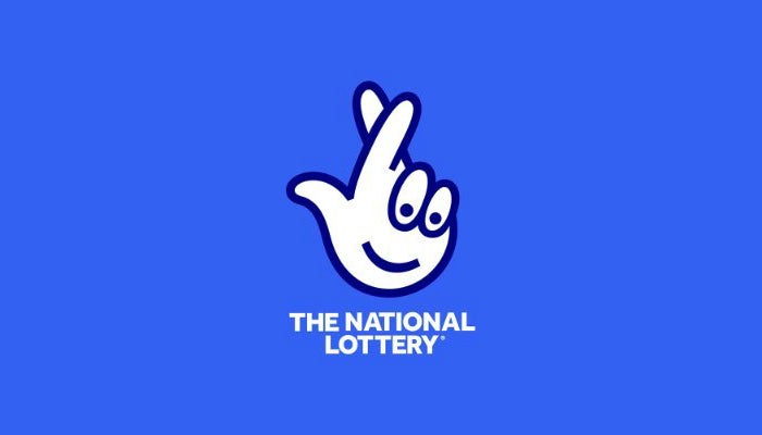 A blue-white wallpaper of The National Lottery