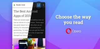 A wallpaper of Opera about choosing the way you read