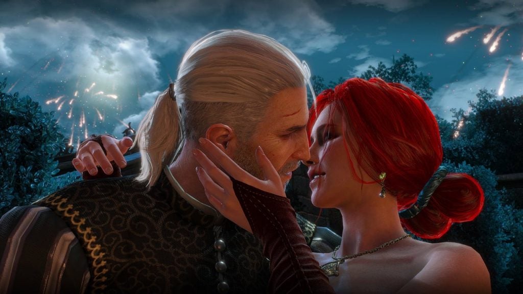 A picture of a scene from a game called The Witcher