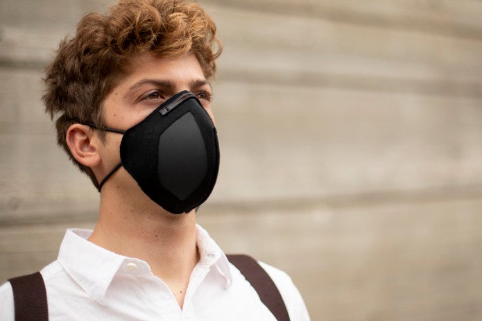 Picture of a guy wearing Guardian GVolt mask