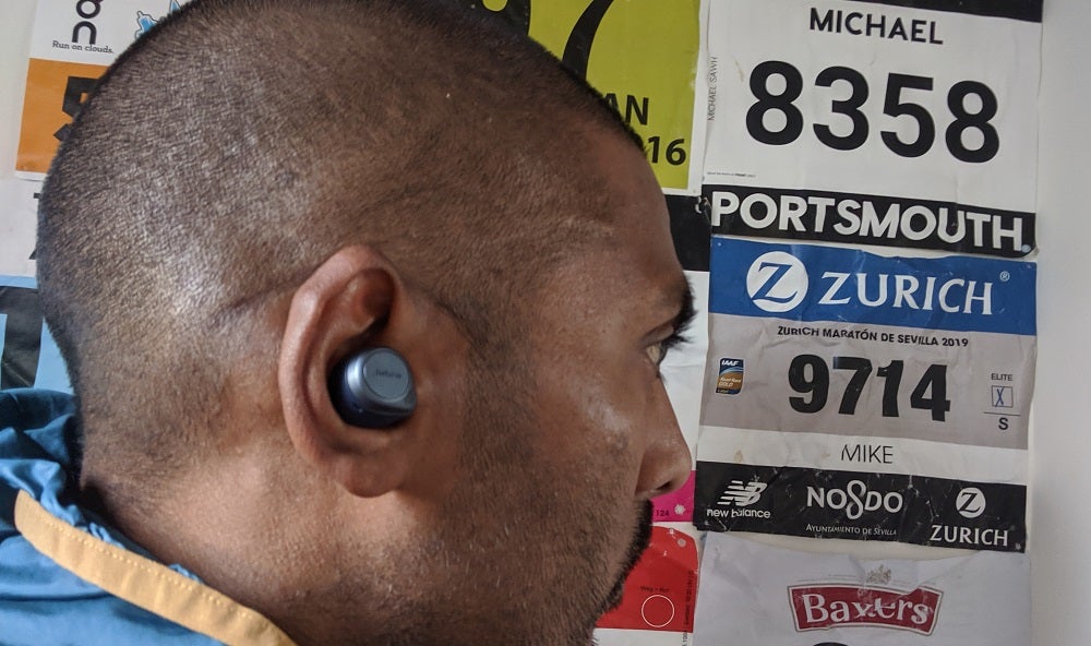 Picture of a man wearing Jabra Elite Active 75T